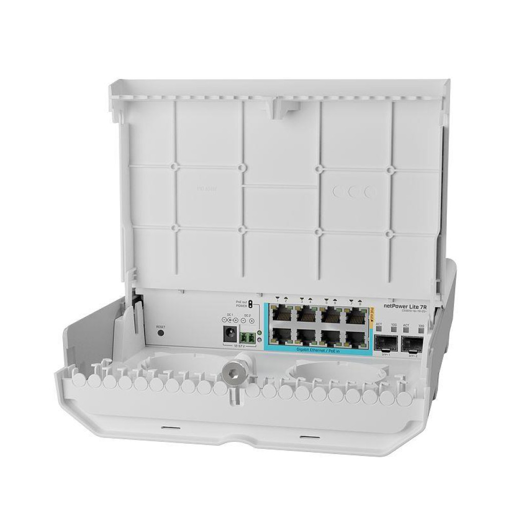 Комутатор MikroTik Cloud Smart Switch netPower Lite 7R CSS610-1Gi-7R-2S+OUT
