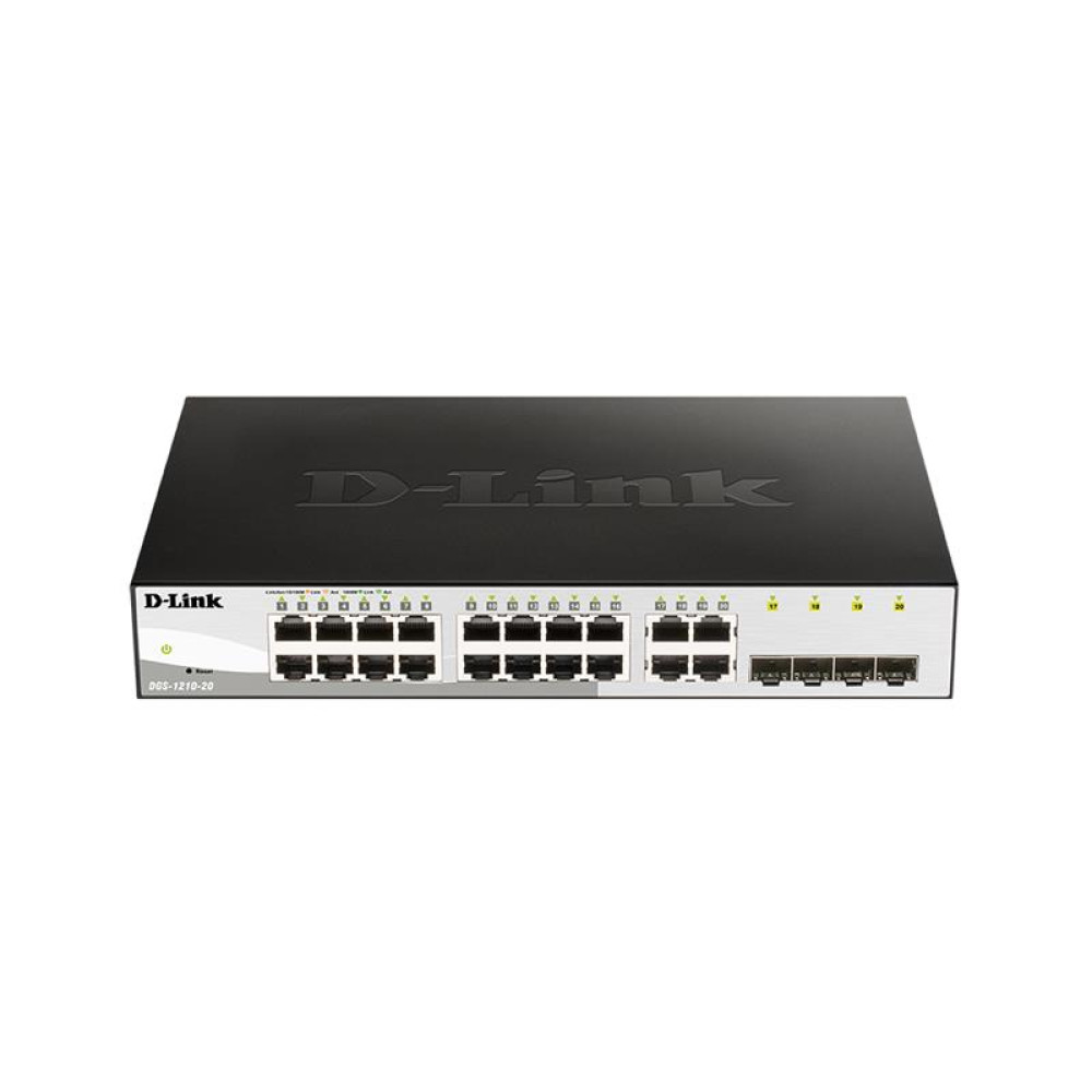 Комутатор D-Link DGS-1210-20/FL 16xGE, 4xSFP/GE, Websmart