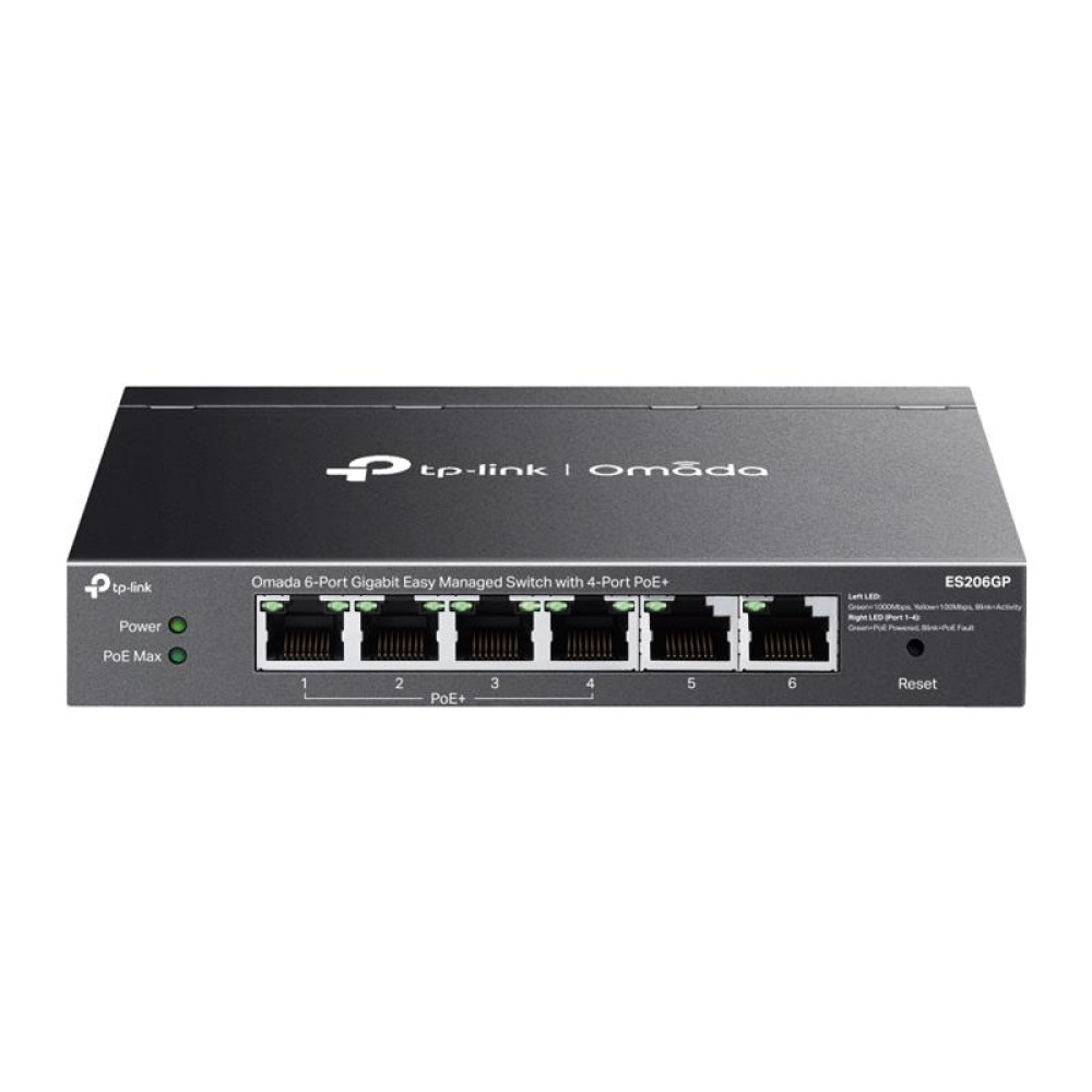 Комутатор TP-LINK ES206GP 6xGE (4xPoE), 65W, WebSmart