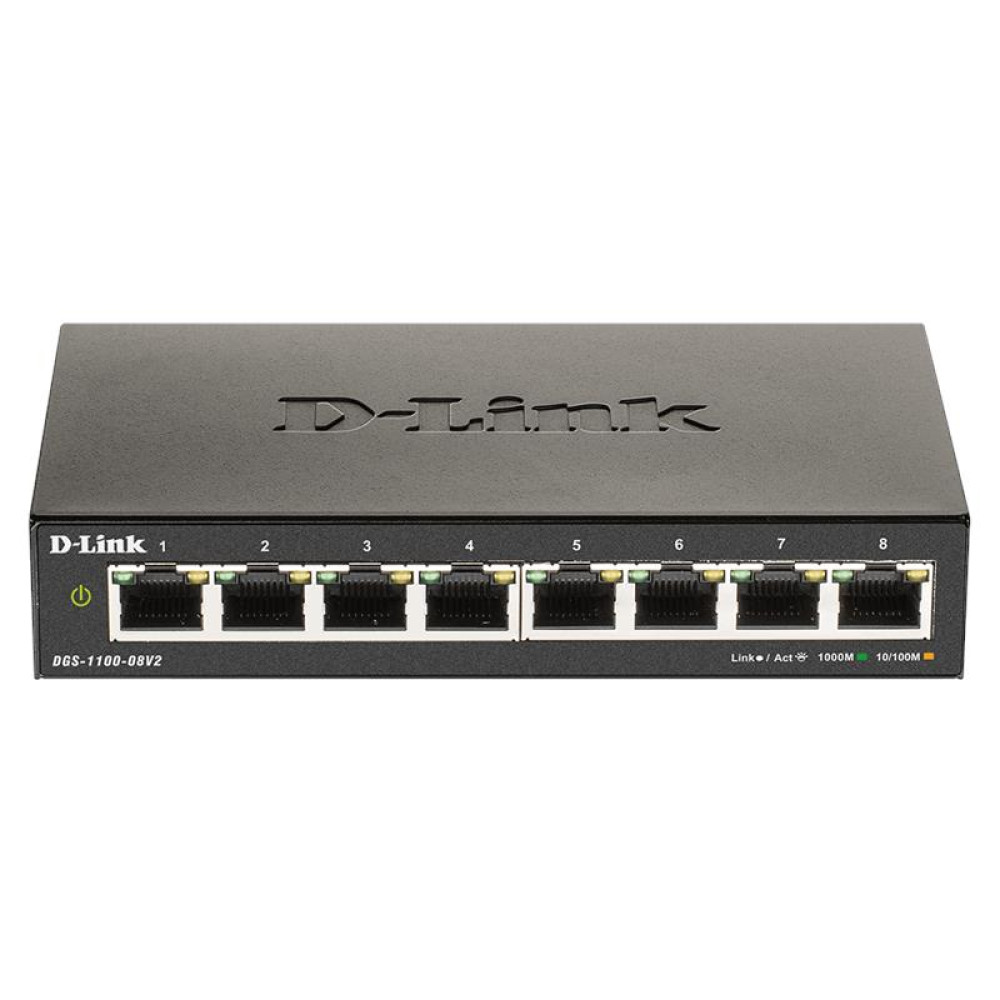 Комутатор D-Link DGS-1100-08V2 8xGE, EasySmart