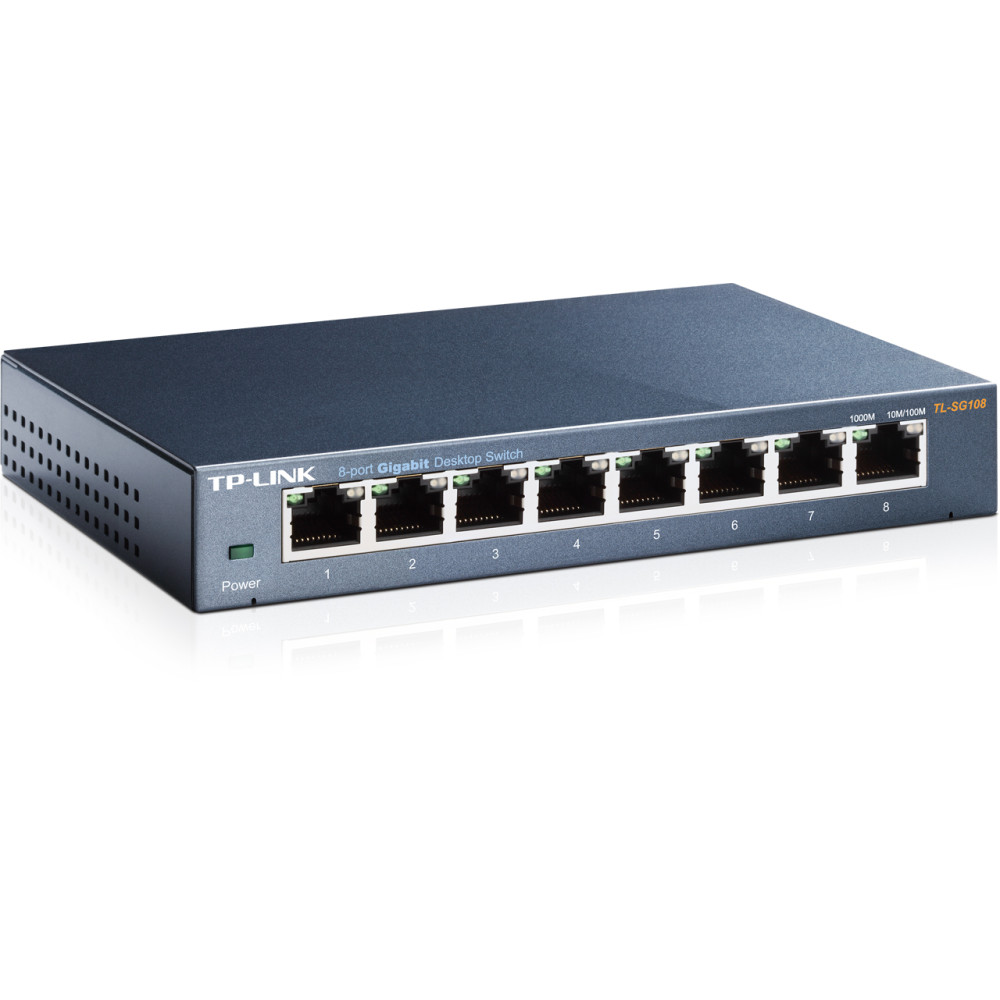 Комутатор TP-LINK TL-SG108 8xGE некерований Метал. корпус