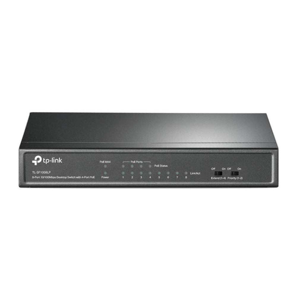 Комутатор TP-LINK TL-SF1008LP 8x1FE/4xPoE 41W некерований 250м