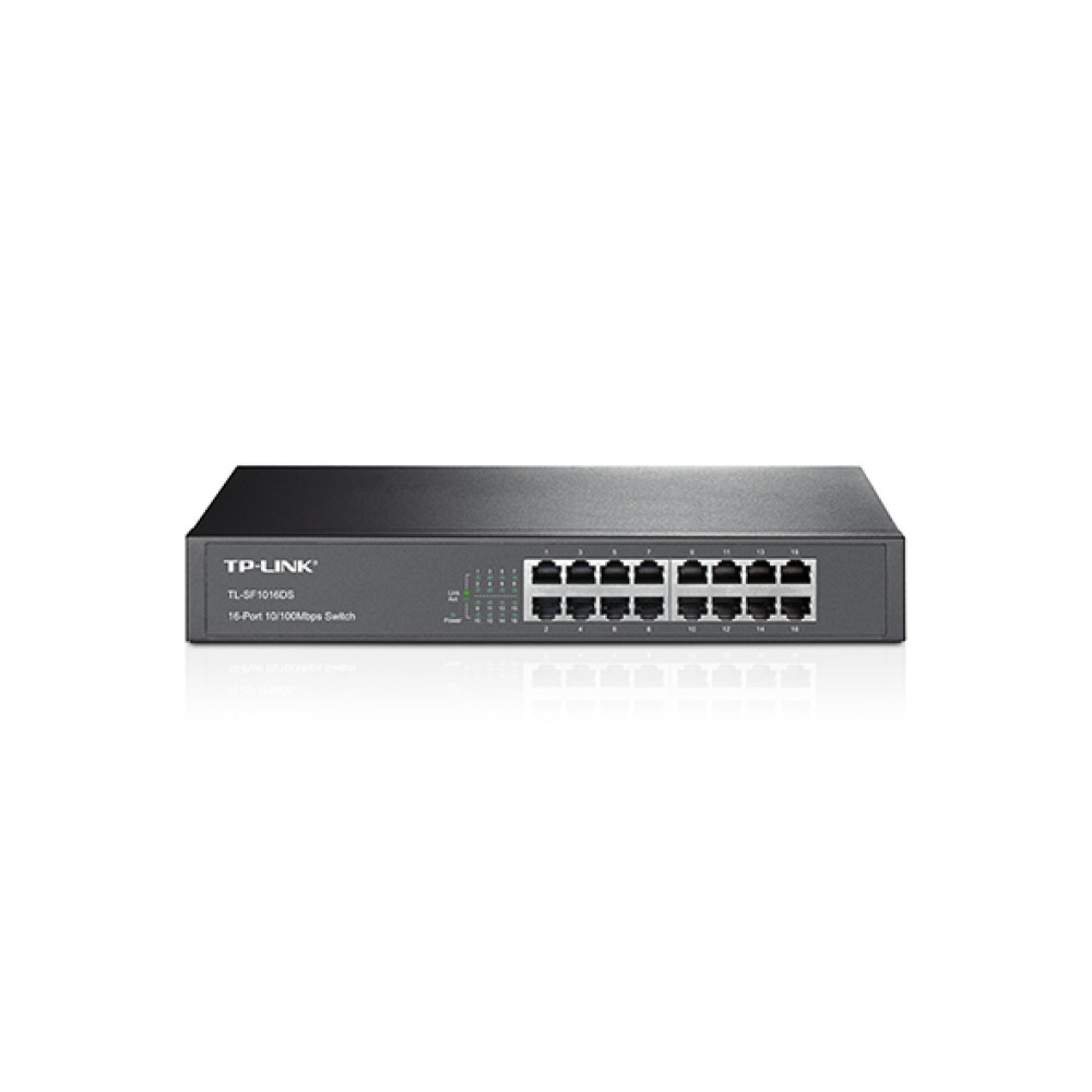 Комутатор TP-LINK TL-SF1016DS 16xFE некерований 13" 1U