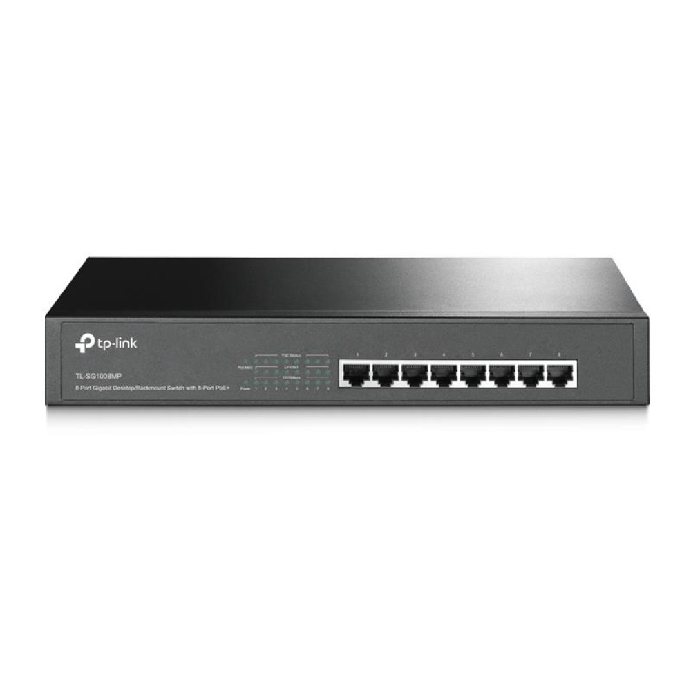 Комутатор TP-LINK TL-SG1008MP 8xGE/PoE 126W некерований 13" 1U
