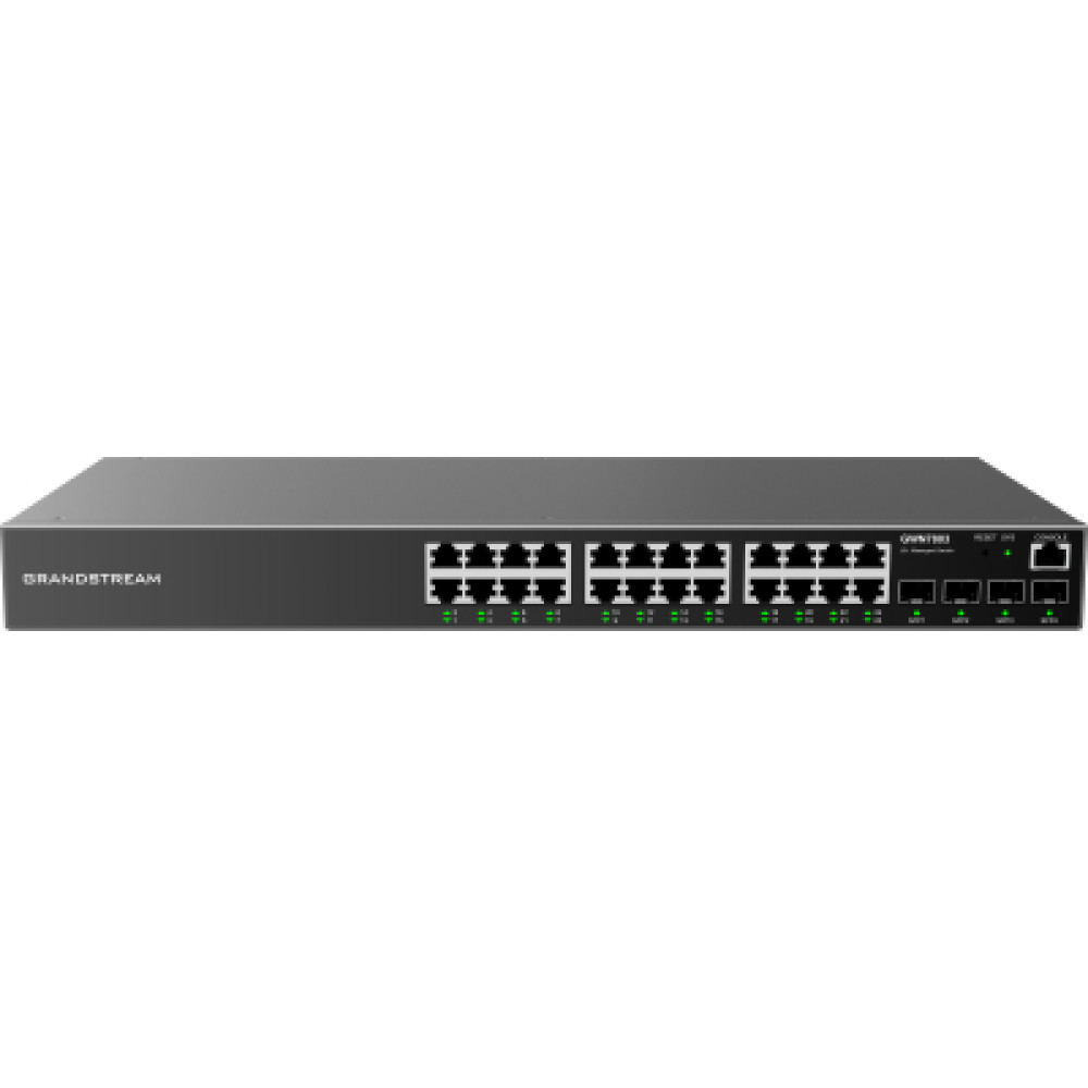 Grandstream GWN7803, Enterprise Layer 2+ Managed Network Switch, 24-ports Gigabit Ethernet, 4-SFP, Desktop, wall-mount, or rack-mount
