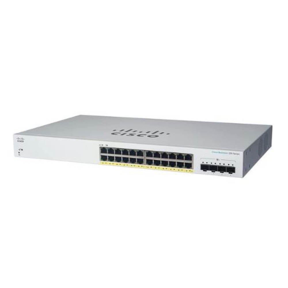 Комутатор Cisco CBS220 24хGE, PoE, 4x1G SFP, Smart