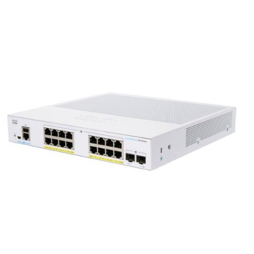 Комутатор Cisco CBS350 16xGE, PoE, 2x1G SFP, Managed