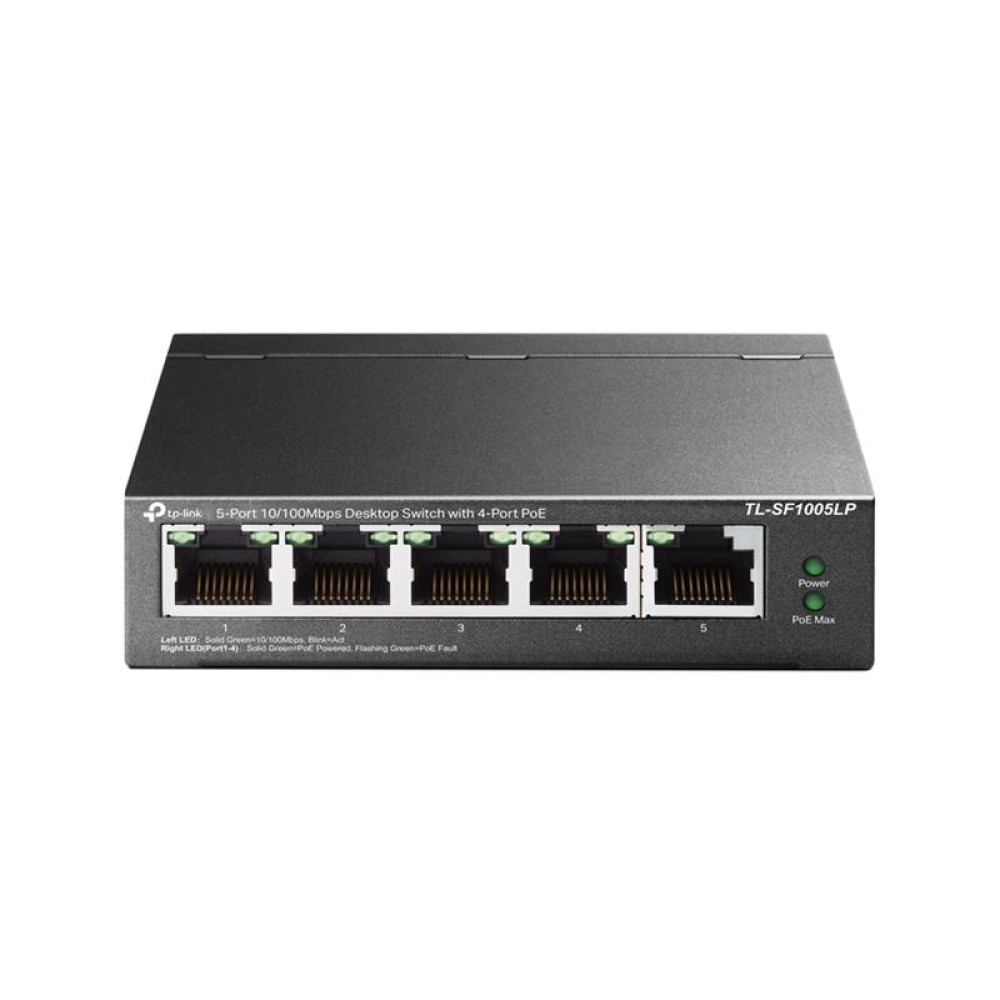 Комутатор TP-LINK TL-SF1005LP 5x1FE/4xPoE 41W некерований 250м