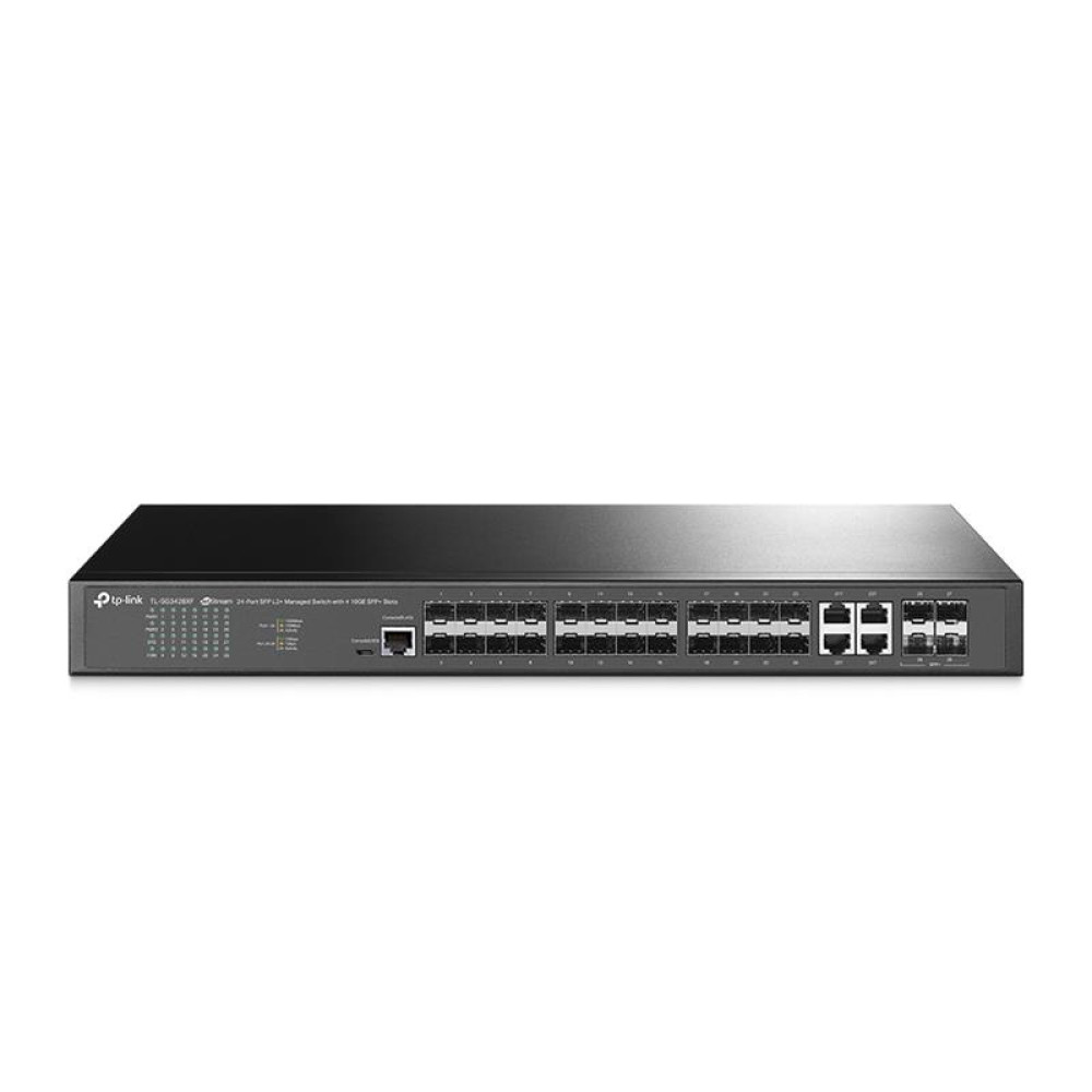 Комутатор TP-LINK TL-SG3428XF 24xSFP 4x10GE/SFP+ L2 JetStream 19" 1U