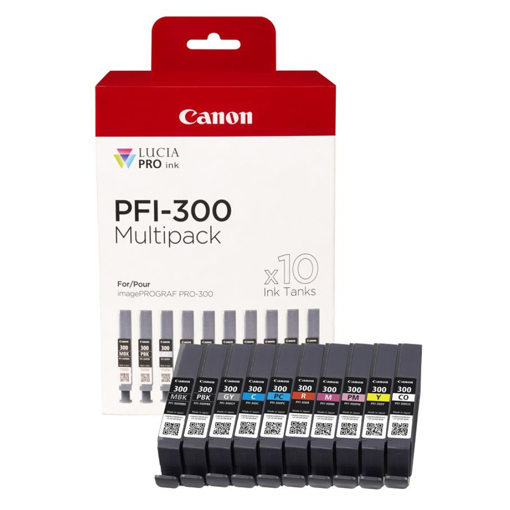 Комплект картриджів струменевих Canon PFI-300 imagePROGRAF PRO-300 M/PM/C/PC/GY/CO/MB/PB/R/Y