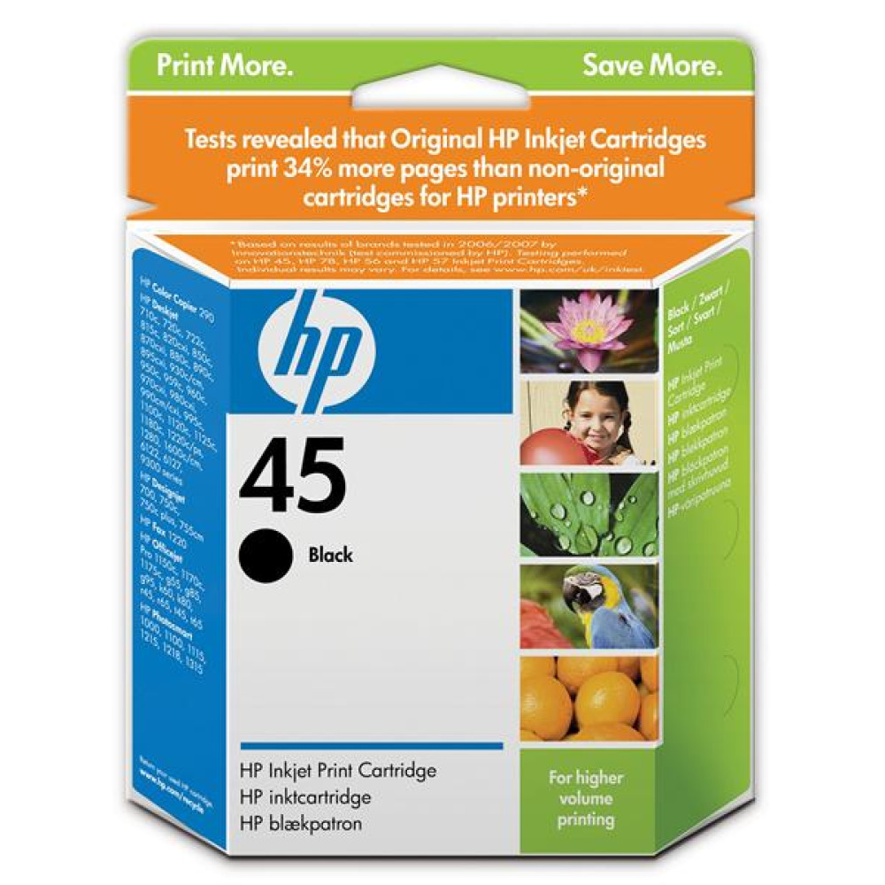 Картридж HP No.45 DJ9xx/11xx/1220/1280/P1000 black