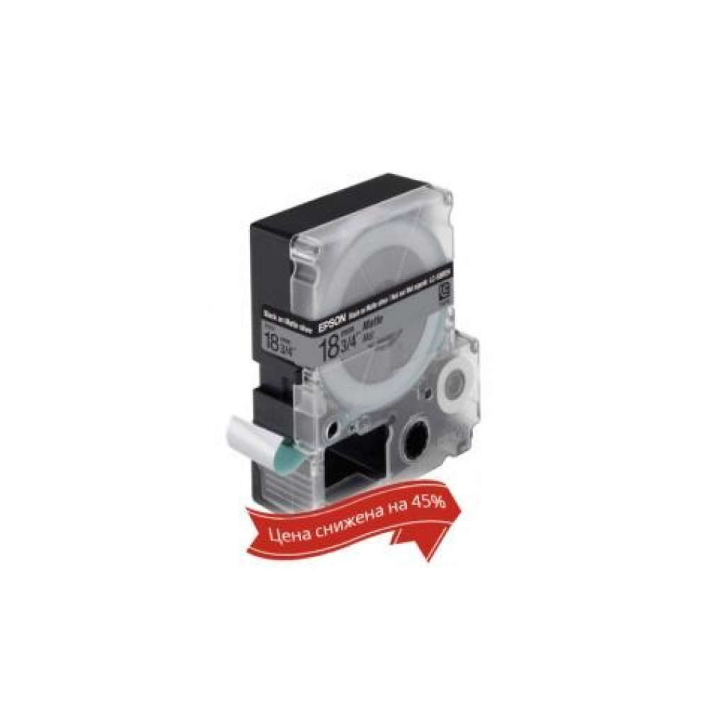 Картридж зі стрічкою Epson LK5WBN принтерів LW-400/400VP/700 Std Blk/Wht 18mm/9m