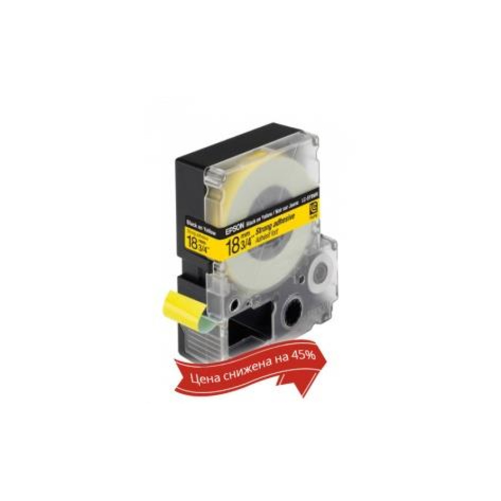 Картридж зі стрічкою Epson LK5YBW принтерів LW-400/400VP/700 Strng adh Blk/Yell 18mm/9m