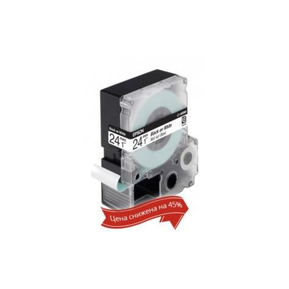 Картридж зі стрічкою Epson LK6WBN принтерів LW-700 Std Blk/Wht 24mm/9m