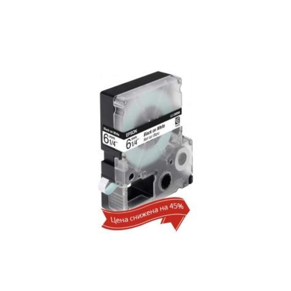 Картридж зі стрічкою Epson LK2WBN принтерів LW-300/400/400VP/700 Std Blk/Wht 6mm/9m