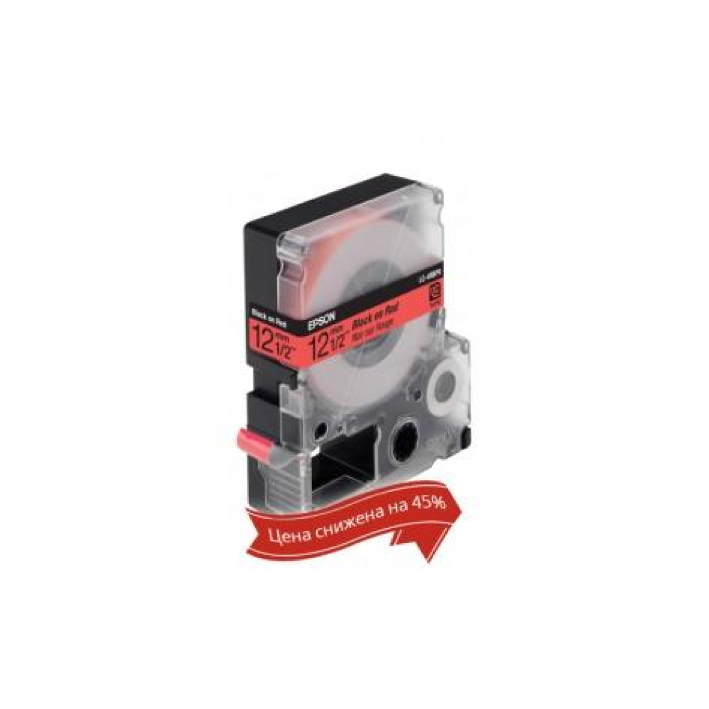 Картридж зі стрічкою Epson LK4RBP принтерів LW-300/400/400VP/700 Pastel Black/Red 12mm/9m