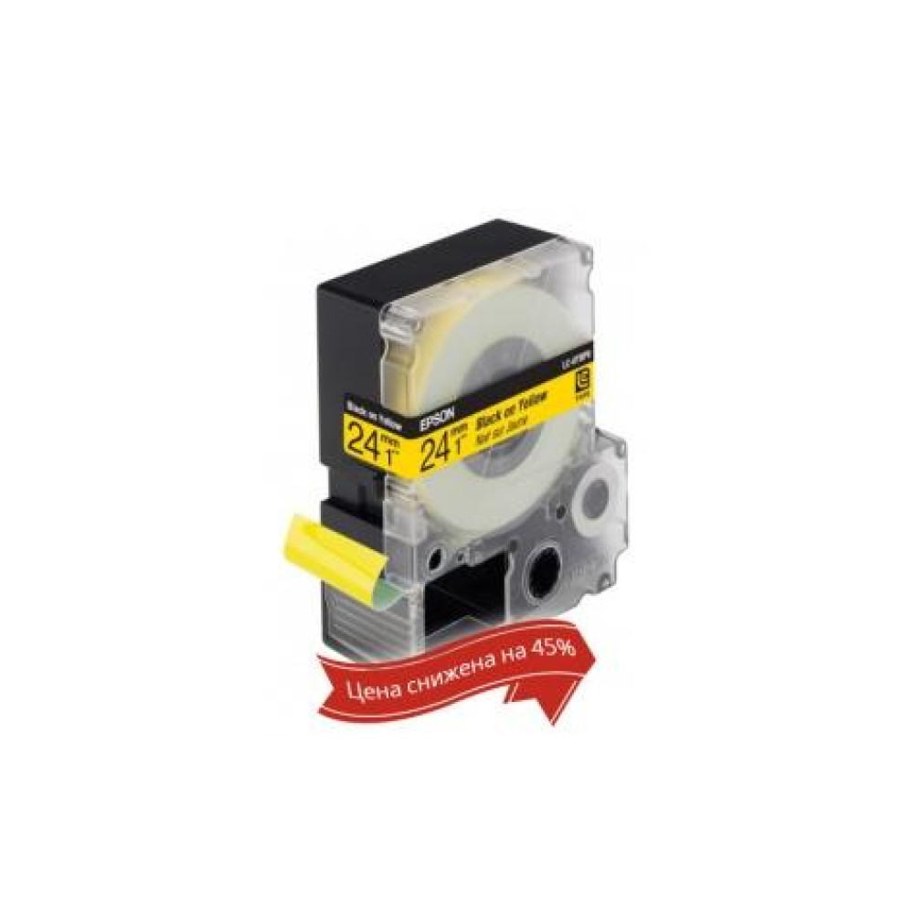 Картридж зі стрічкою Epson LK6YBP принтерів LW-700 Pastel Blk/Yell 24mm/9m