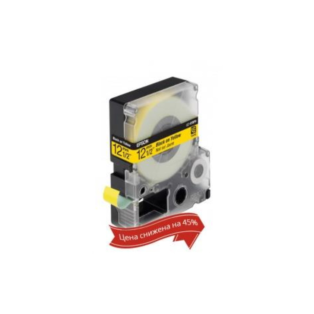 Картридж зі стрічкою Epson LK4YBP принтерів LW-300/400/400VP/700 Pastel Black/Yellow 12mm/9m