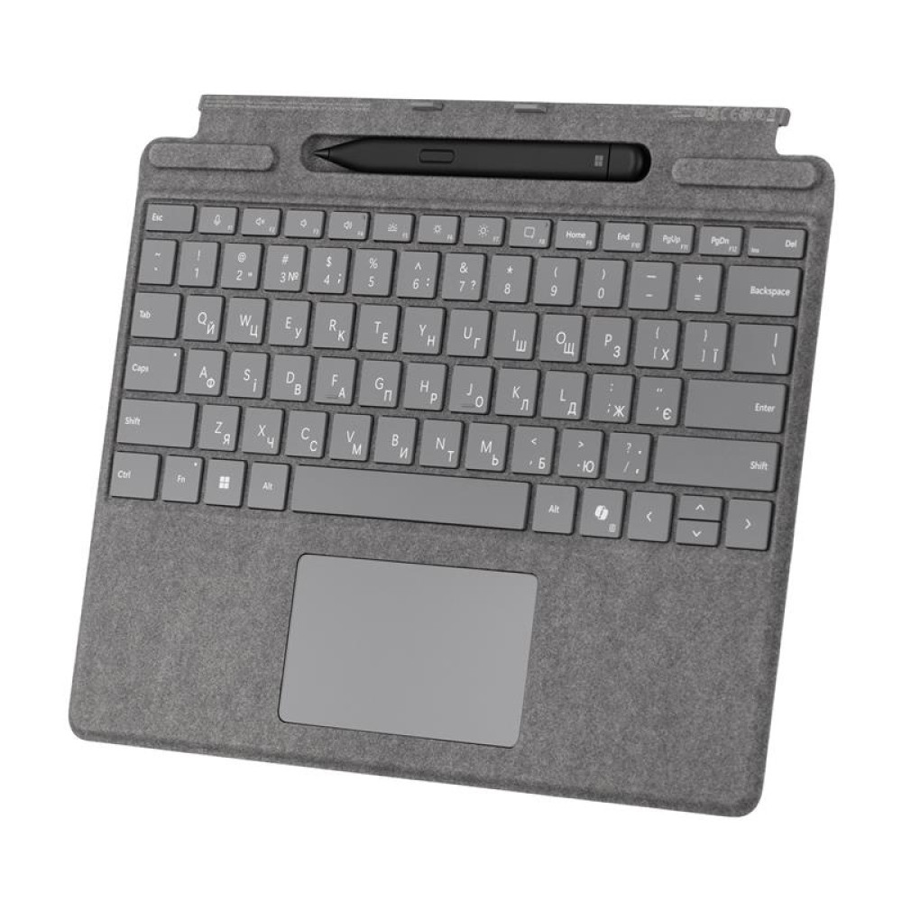 Клавіатура для планшета Surface Pro 8 - 11, Pro X зі стілусом, UKR/ENG, платинова
