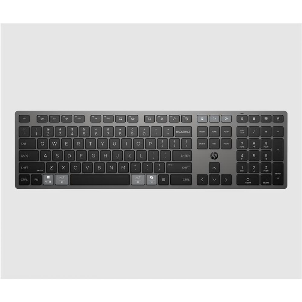 Клавіатура мембранна HP 720 Multi-Device Rechargeable, 109key, WL/BT, EN/UK, чорний