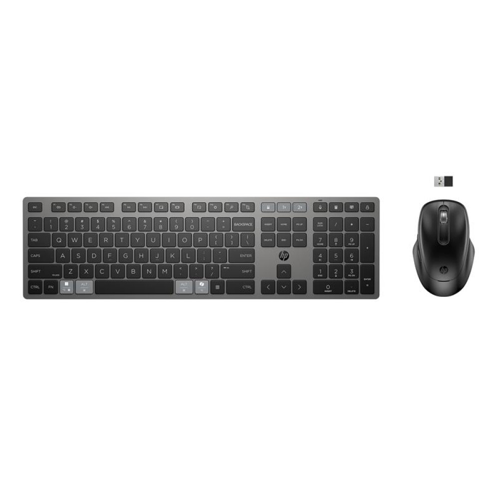 Комплект клавіатура та миша HP 720 Multi-Device Rechargeable, BT, EN/UK, чорний