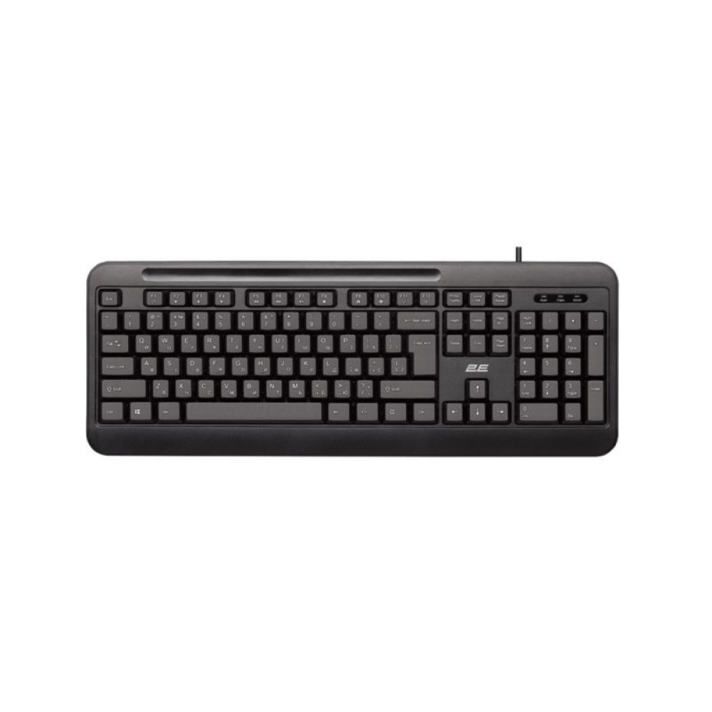 Клавіатура мембранна 2E KM1040 104key, USB-A, EN/UK, чорний