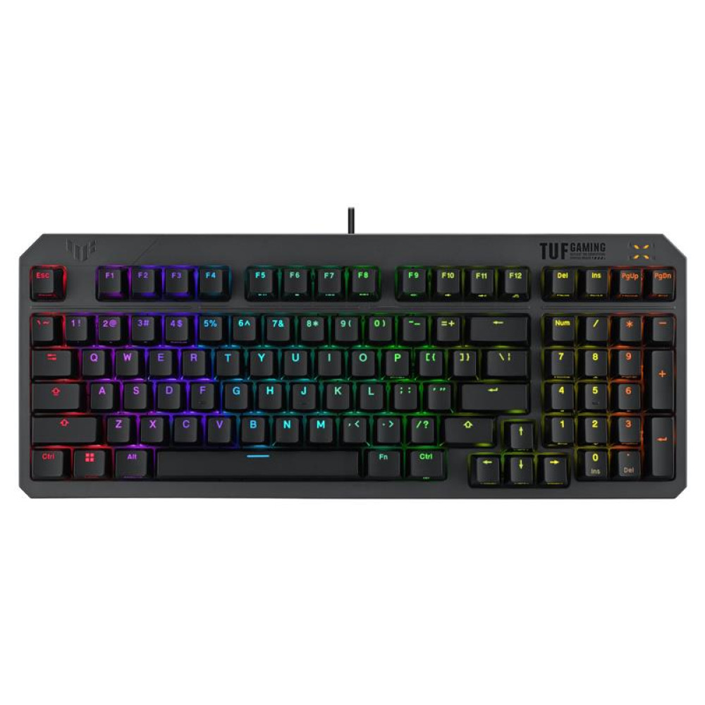 Клавіатура механічна ASUS TUF Gaming K3 Gen II, 97key, Optical-Mechanical RGB Switch, USB-A, EN/UK, чорний