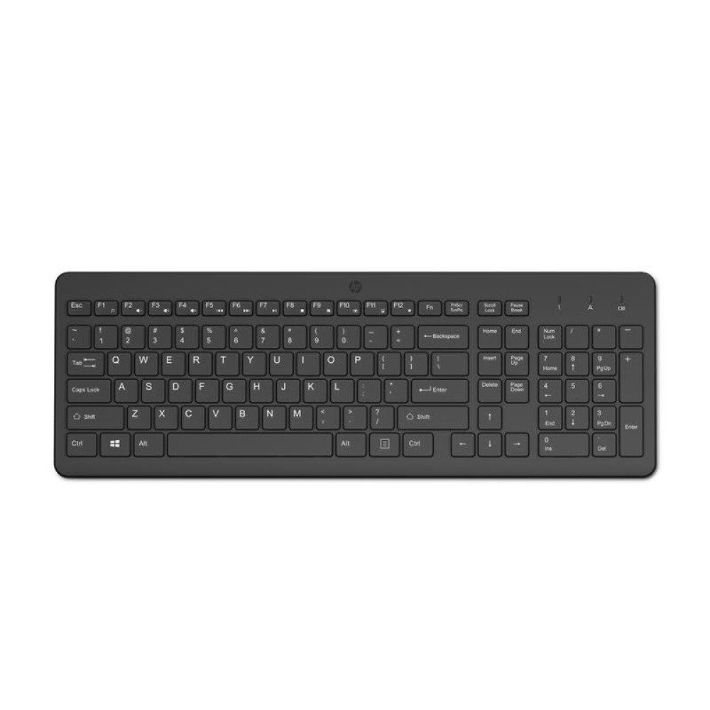 Клавіатура мембранна HP 220, 104key, WL, EN/UK, чорний