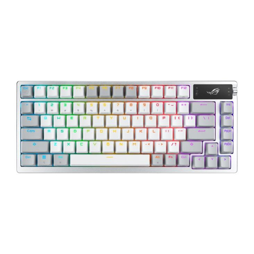 Клавіатура механічна ASUS ROG Azoth 81key, NX Red, USB-A/WL/BT, EN, RGB, білий