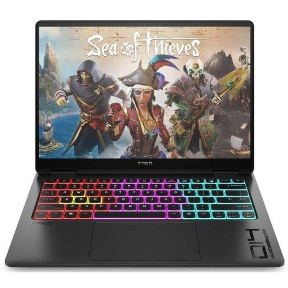 Ноутбук HP OMEN Transcend 14-fb1005ua 14" 3K OLED, Intel U9-285H, 32GB, F1TB, NVD5070-8, DOS, чорний