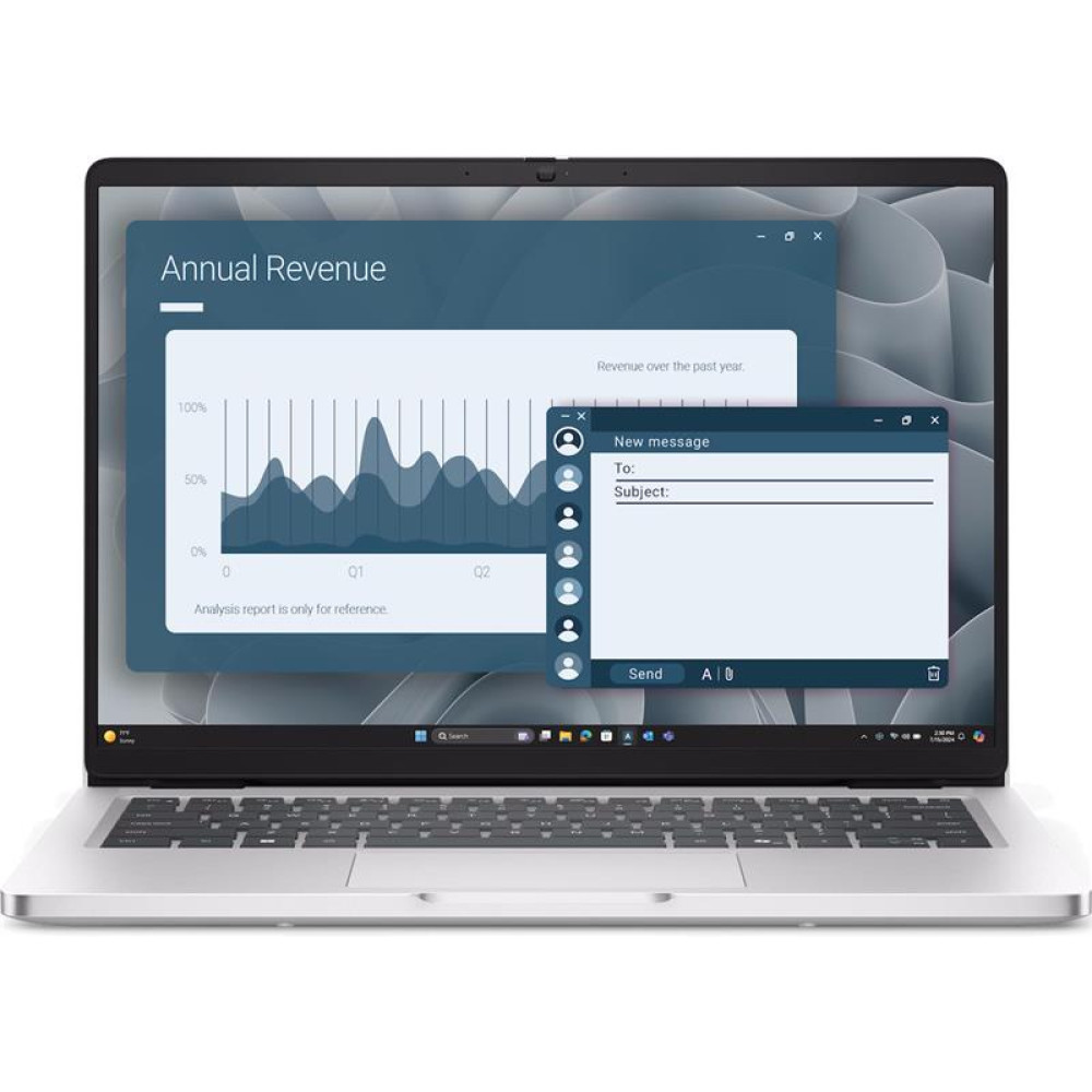 Ноутбук Dell Pro 14 14" FHD+ IPS AG, AMD AI 5 PRO 340, 16GB, F512GB, UMA, Win11P, сріблястий