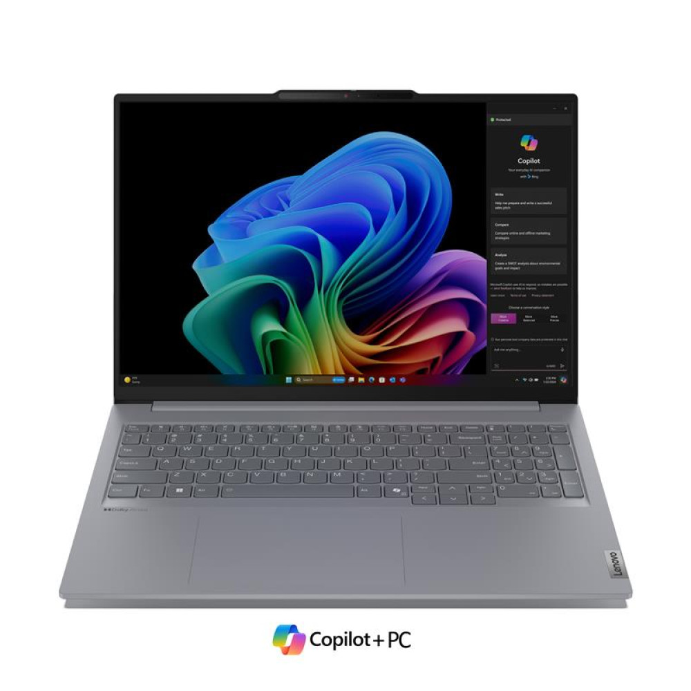 Ноутбук Lenovo ThinkBook 16-G7 16" WUXGA IPS AG, Snapdragon X Plus X1P-42-100, 16GB, F512GB, UMA, Win11P, сірий