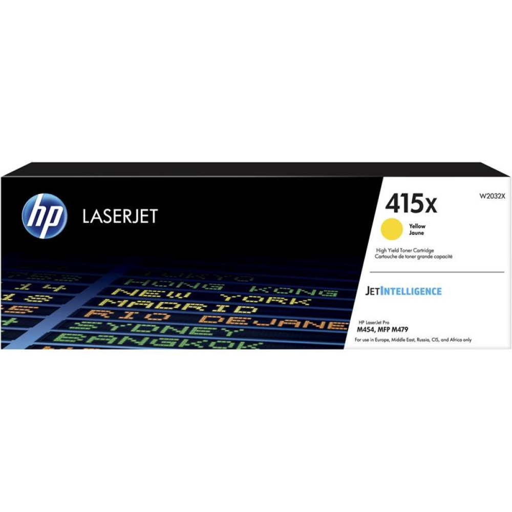 Картридж HP 415X CLJ Pro M414/454/479, Enterprise M455/M480 Yellow (6000стор)