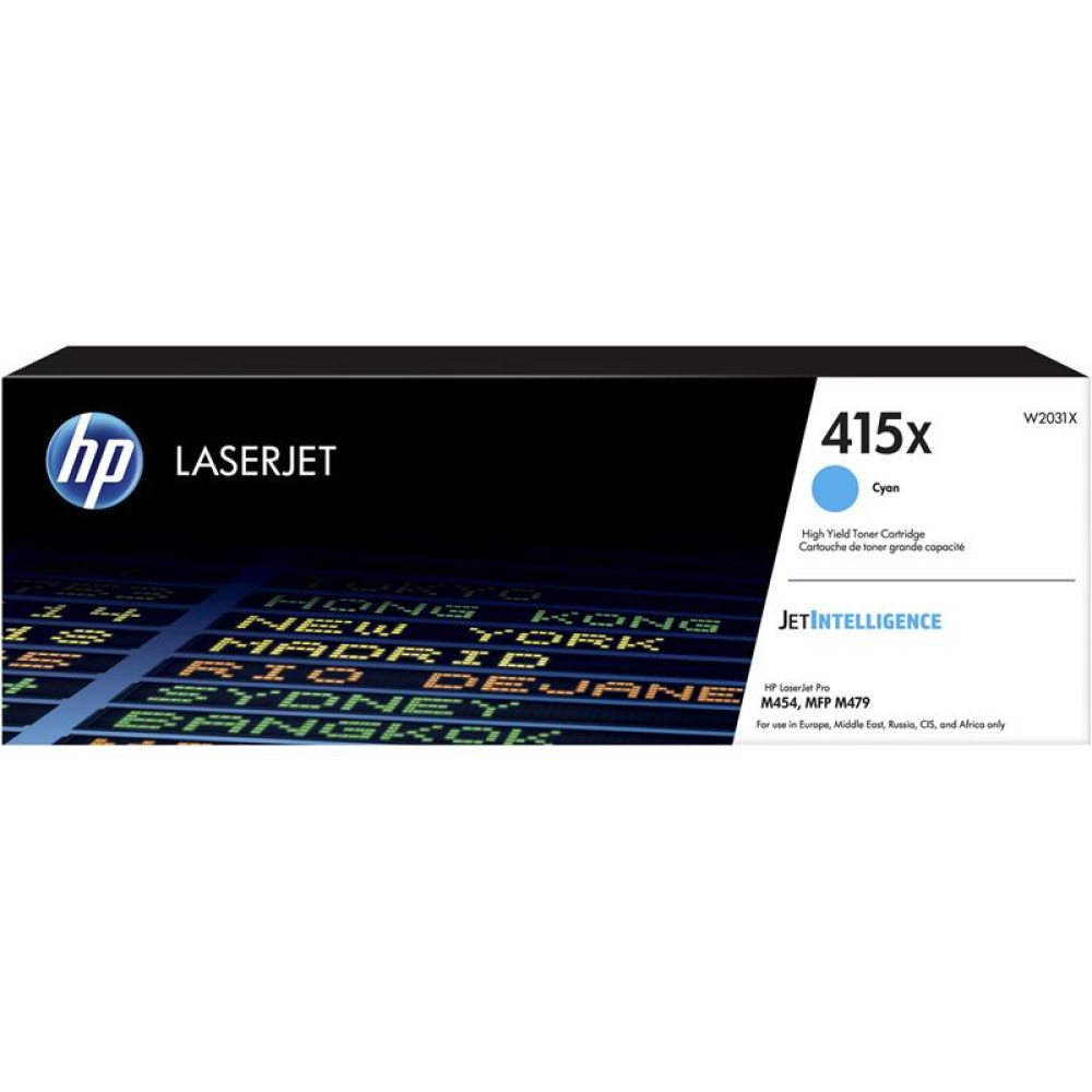 Картридж HP 415X CLJ Pro M414/454/479, Enterprise M455/M480 Cyan (6000стор)