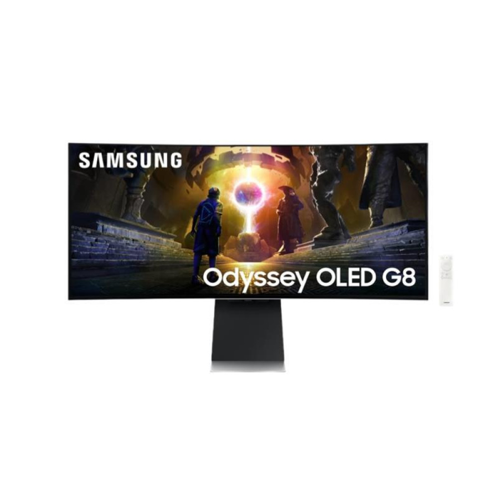 Монітор Samsung 34" Odyssey OLED G85S HDMI, DP, USB, Bluetooth, MM, OLED, 3440x1440, 0.3ms, HAS, FreeSync Premium Pro, CURVED
