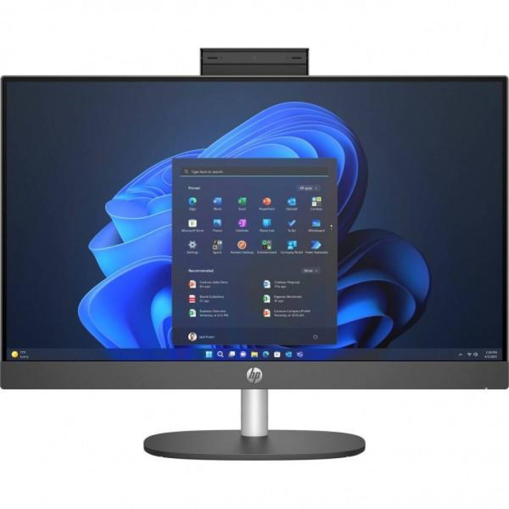 Комп'ютер персональний моноблок HP 245-G10 23.8" FHD IPS AG, AMD R5-7520U, 8GB, F512GB, UMA, WiFi, кл+м, 2р, DOS, чорний