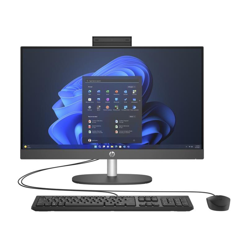 Комп'ютер персональний моноблок HP 240-G10 23.8" FHD IPS AG, Intel i3-N300, 16GB, F512GB, UMA, WiFi, кл+м, 3р, Win11P, чорний