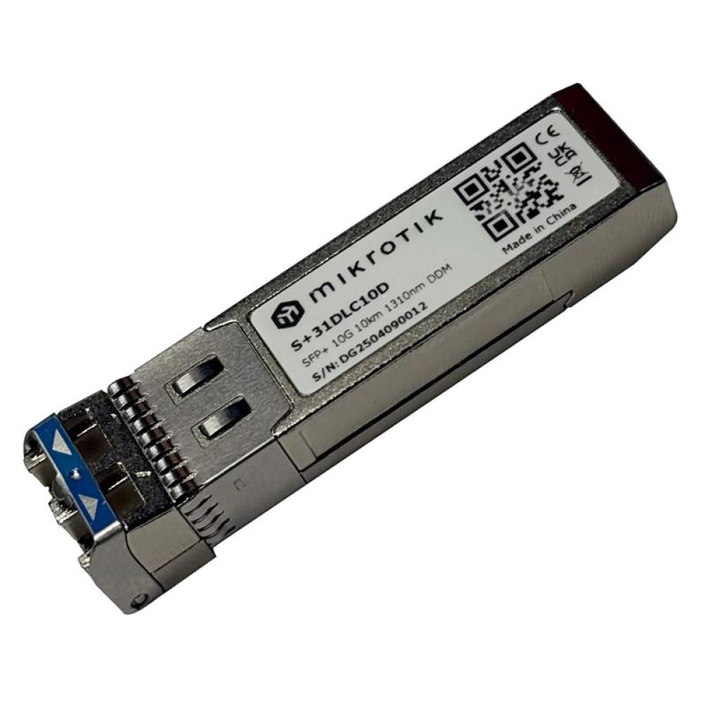 Трансивер MikroTik S+31DLC10D SFP+, 10GBaseLR, SM, 10км, 1310nm Трансивер MikroTik S+31DLC10D SFP+, 10GBaseLR, SM, 10км, 1310nm