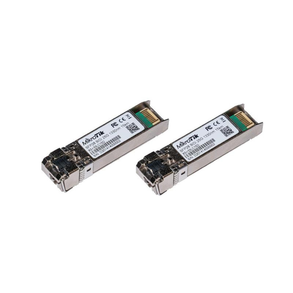 Комплект SFP-Трансиверів MikroTik XS+2733LC15D 1/10/25G 15км 1270nm + 1330nm
