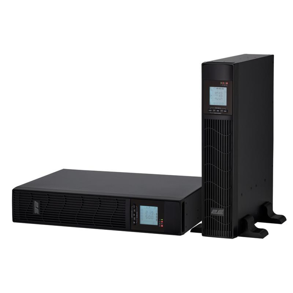 Джерело безперебійного живлення 2E PS1000RT, 1000VA/800W, RT2U, LCD, USB, 3xC13