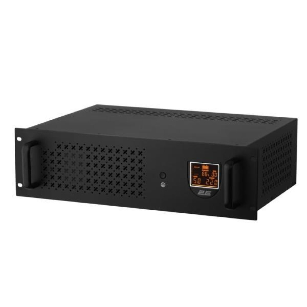 Джерело безперебійного живлення 2E RE2000, 2000VA/1200W, RM 3U, LCD, USB, 3xSchuko