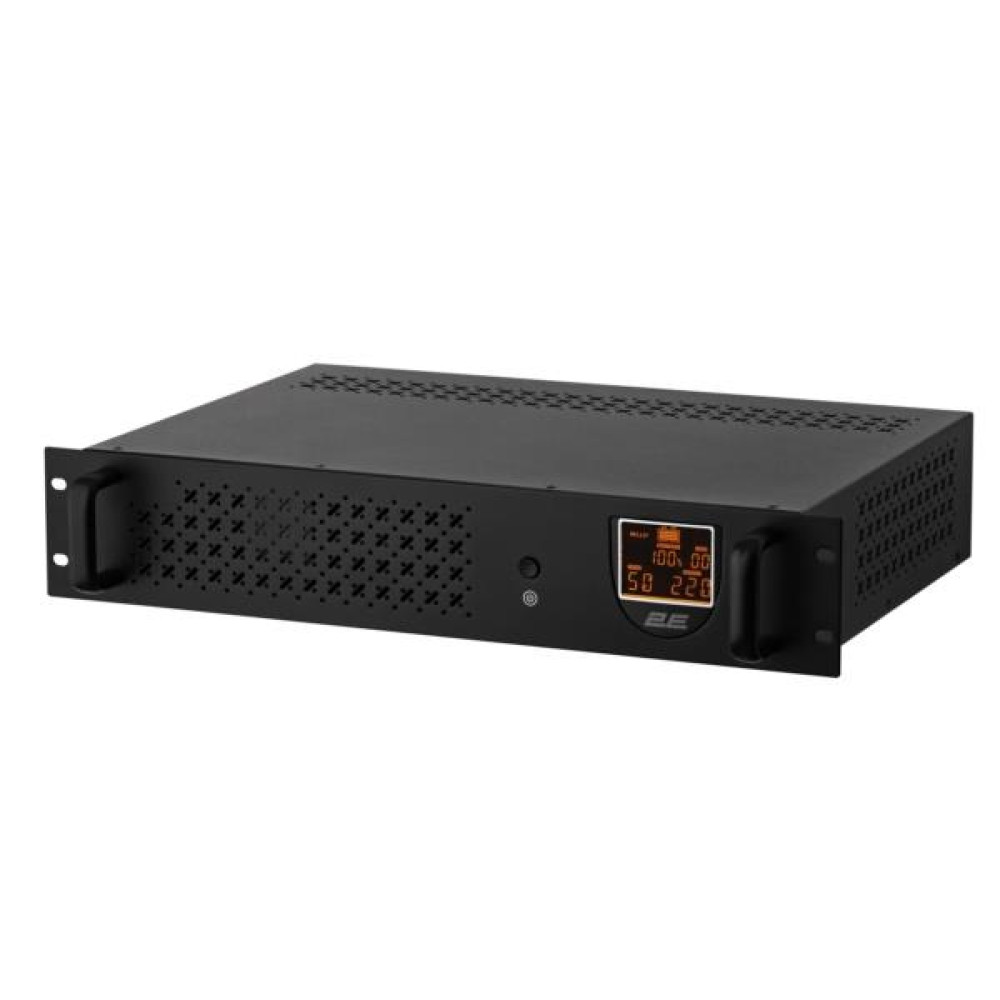 Джерело безперебійного живлення 2E RE650, 650VA/360W, RM 2U, LCD, USB, 2xSchuko
