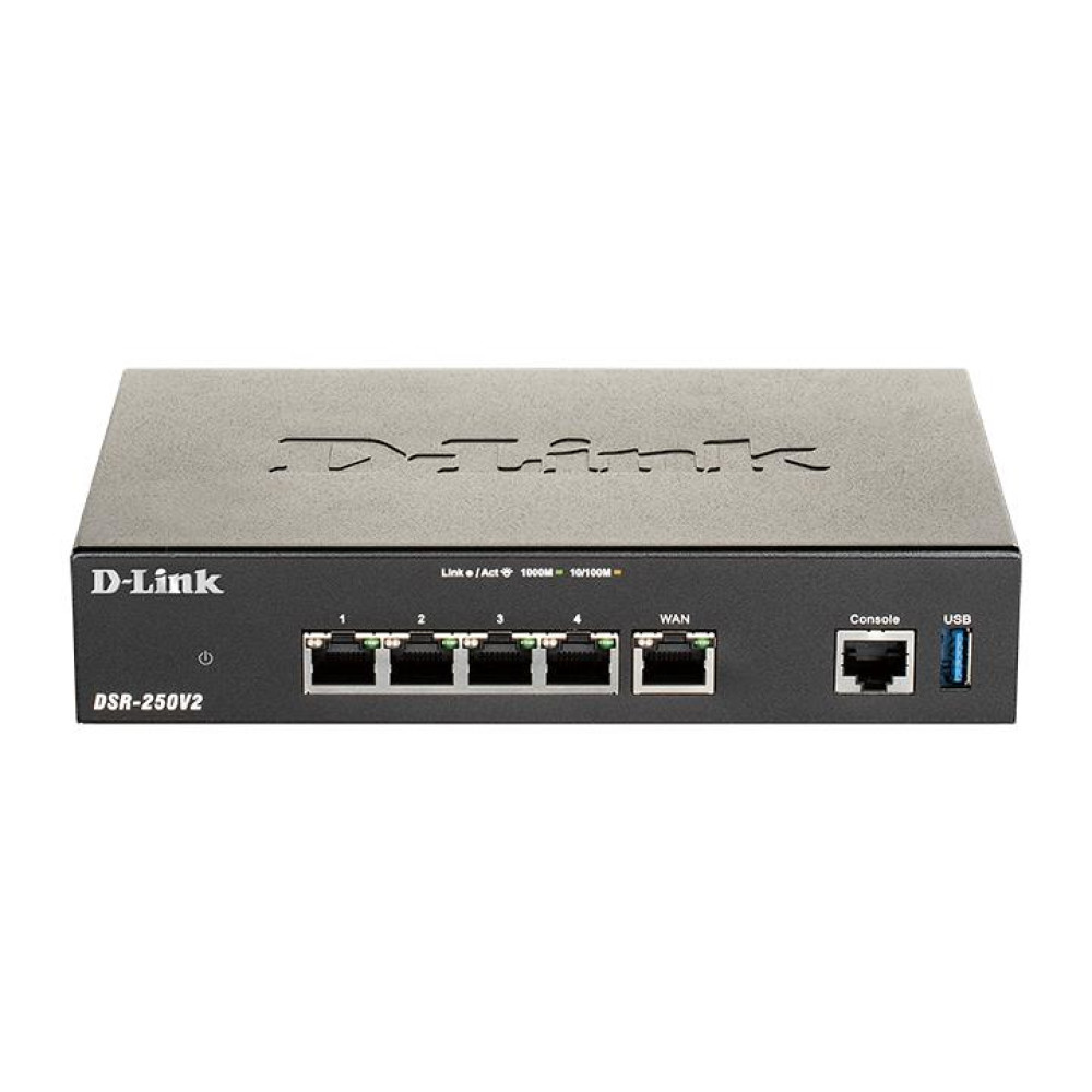 Мультисервiсний маршрутизатор D-Link DSR-250V2 4xGE LAN, 1xGE WAN