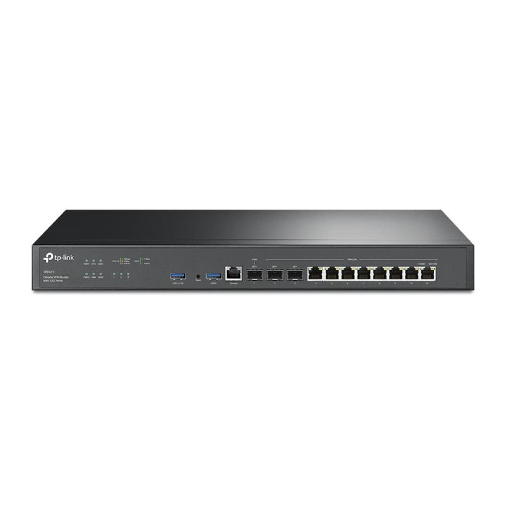 Мультисервісний Маршрутизатор TP-LINK ER8411 8xGE LAN/WAN, 1xSFP WAN/LAN, 2x10GE SFP+ WAN/LAN, 2xUSB