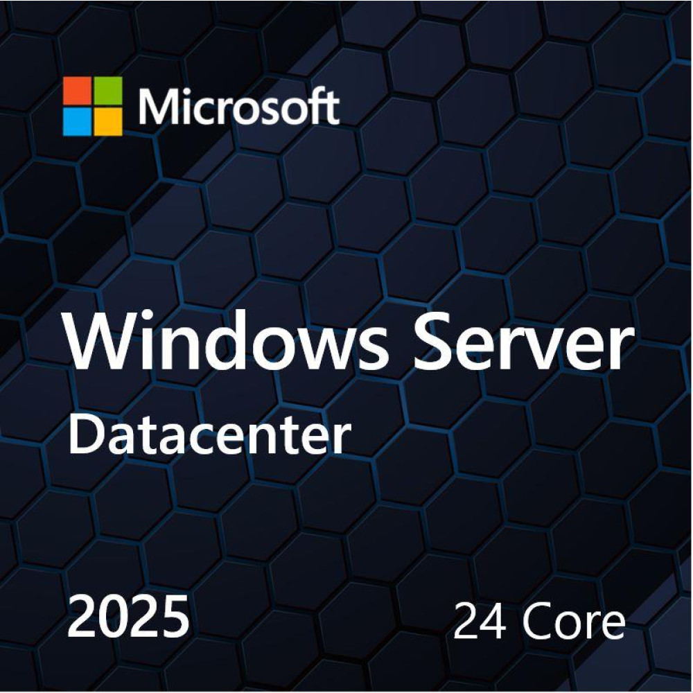 Примірник ПЗ Microsoft Windows Server 2025 Datacenter 24 Core англ, ОЕМ на DVD носії
