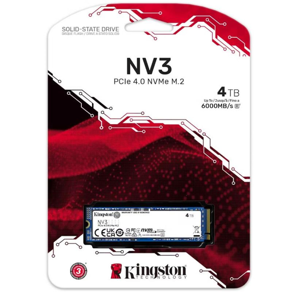 Накопичувач SSD Kingston M.2 4TB PCIe 4.0 NV3