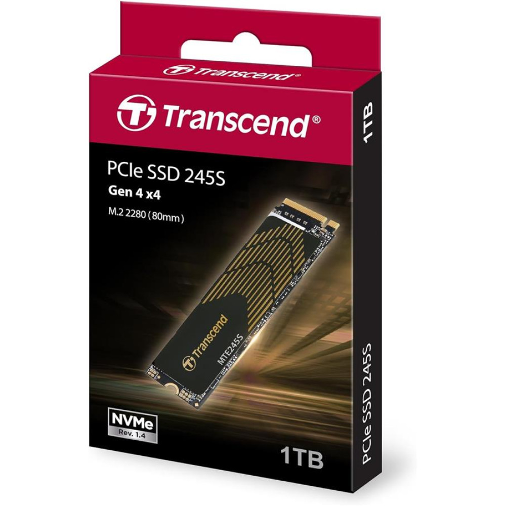 Накопичувач SSD Transcend M.2 1TB PCIe 4.0 MTE245S + розсіювач