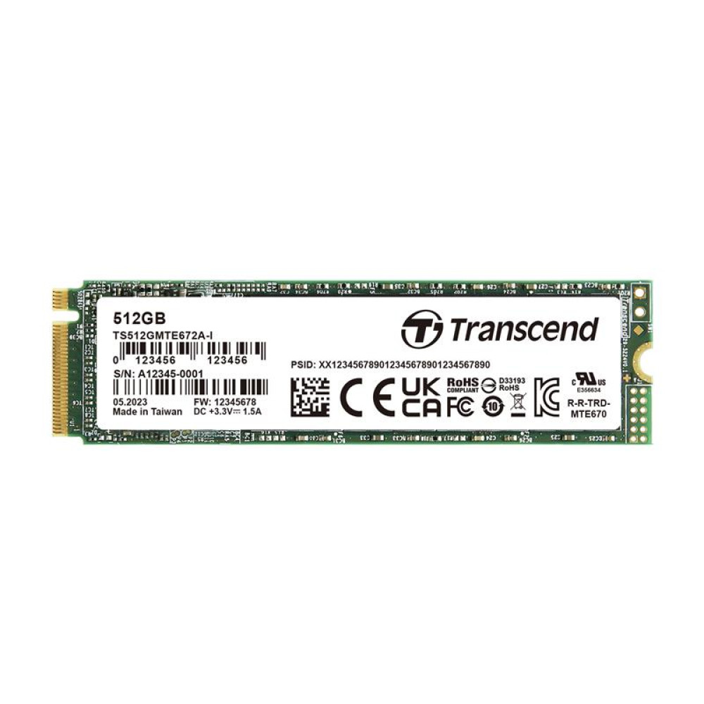 Накопичувач SSD Transcend M.2 512GB PCIe 3.0 MTE672AI-VS1