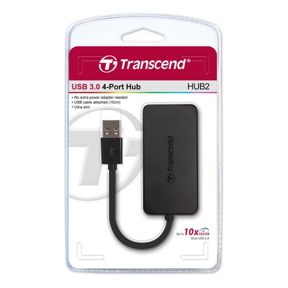 Хаб Transcend USB 3.1 Type-A > 4xUSB 3.1 Type-A пасивний