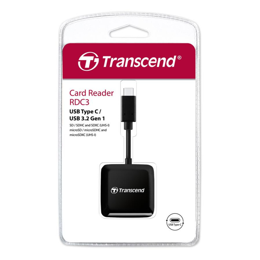 Кардрідер Transcend USB 3.2 Gen 1 Type-C SD/microSD Black